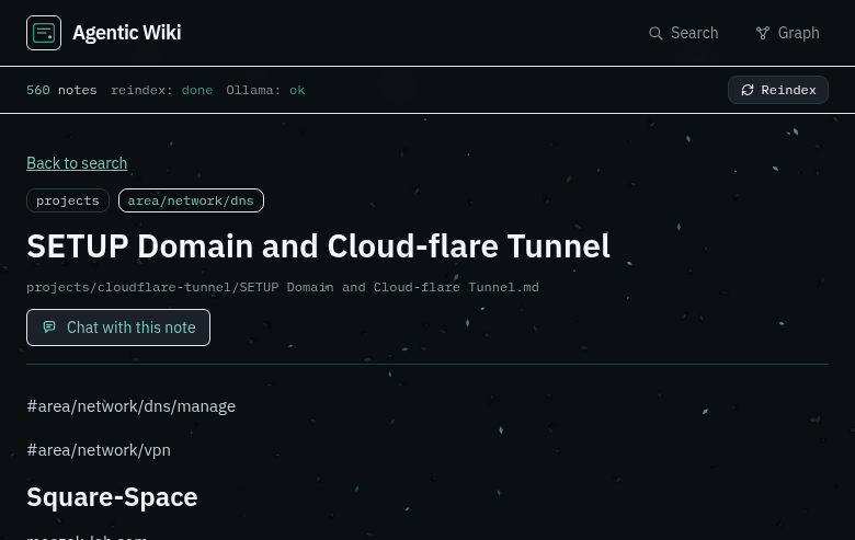 Agentic Wiki note reader
